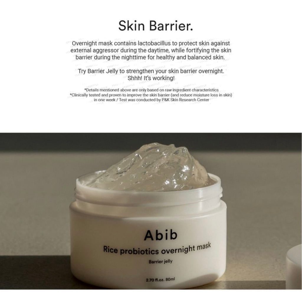 Abib - Rice Probiotics Overnight Mask Barrier Jelly 80ml