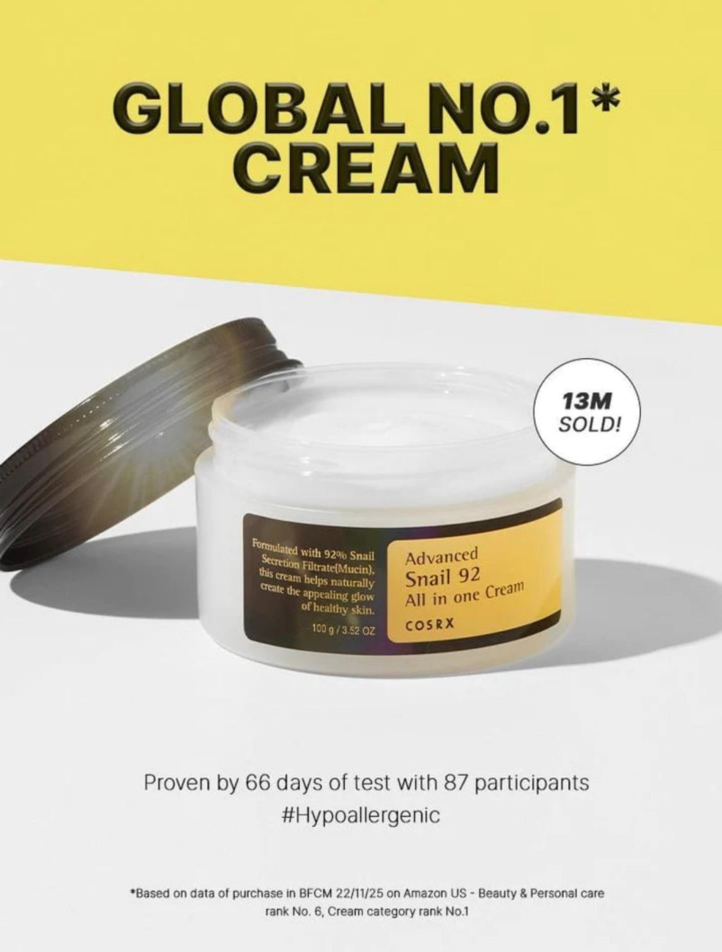 COSRX - Advanced Snail 92 All In One Cream TUBE 100g