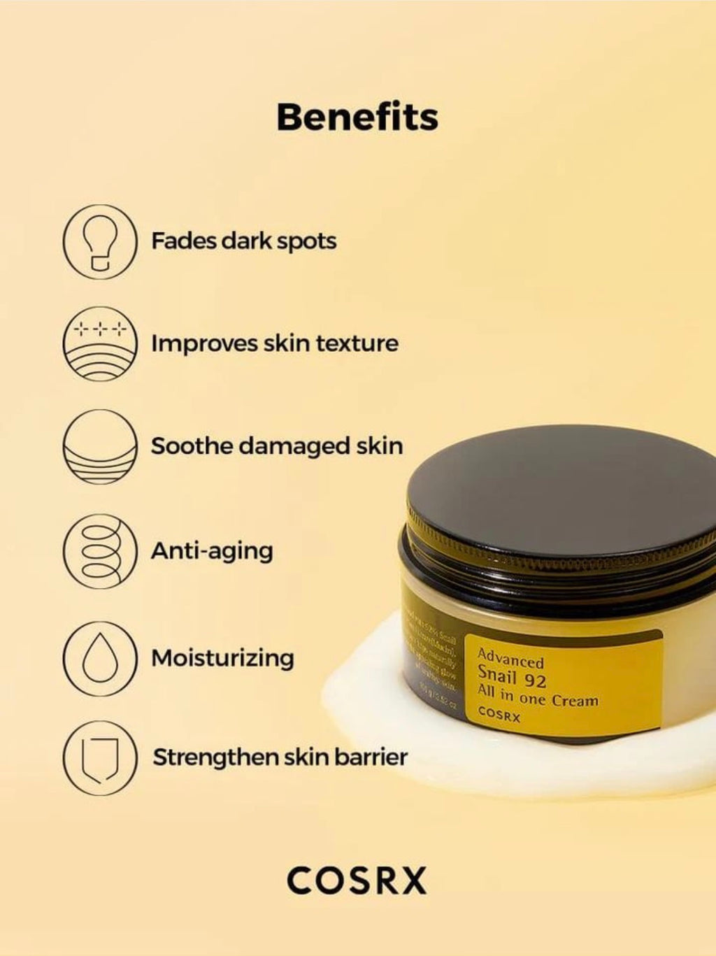 COSRX - Advanced Snail 92 All In One Cream TUBE 100g