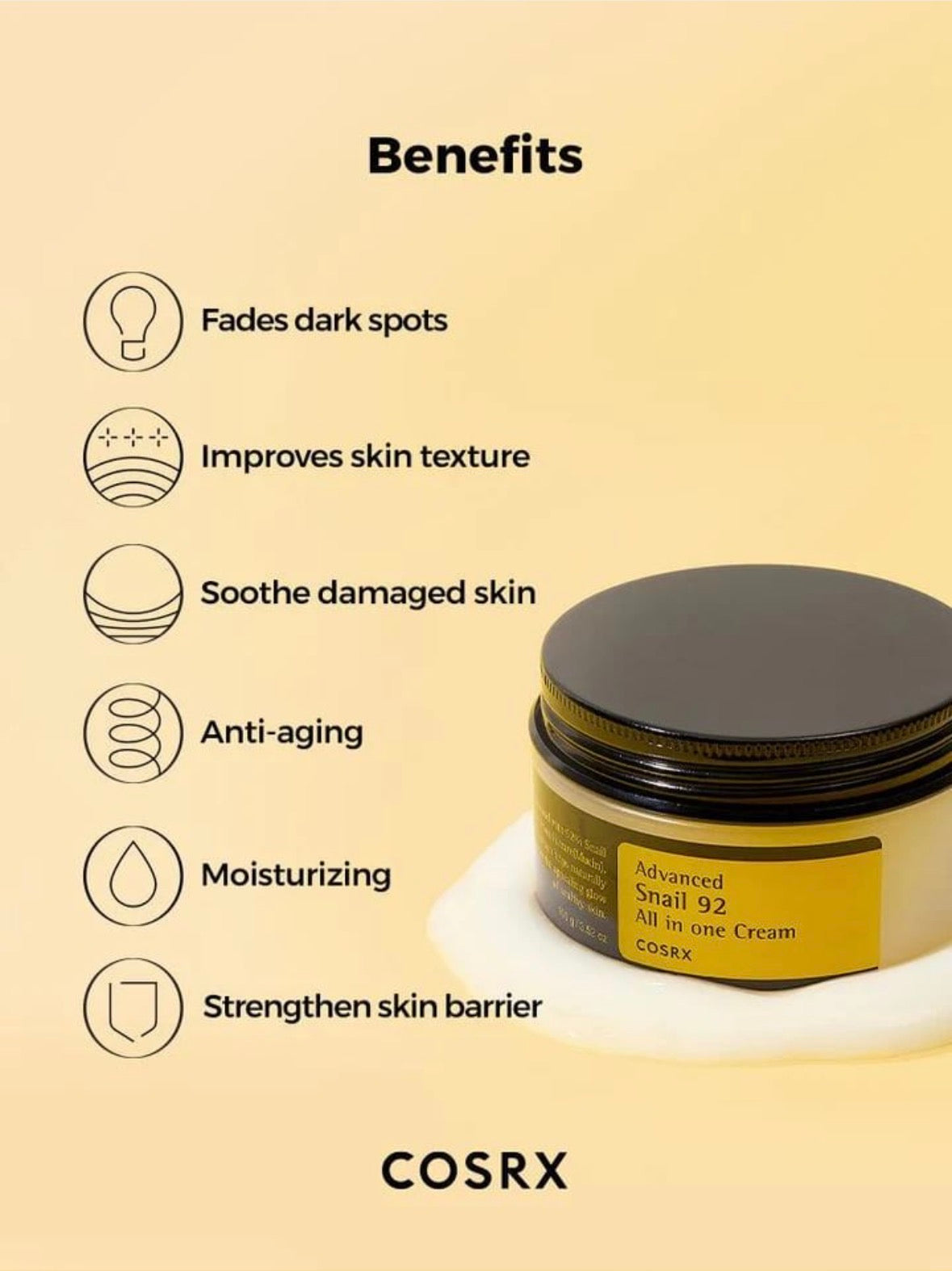 COSRX - Advanced Snail 92 All In One Cream TUBE 100g
