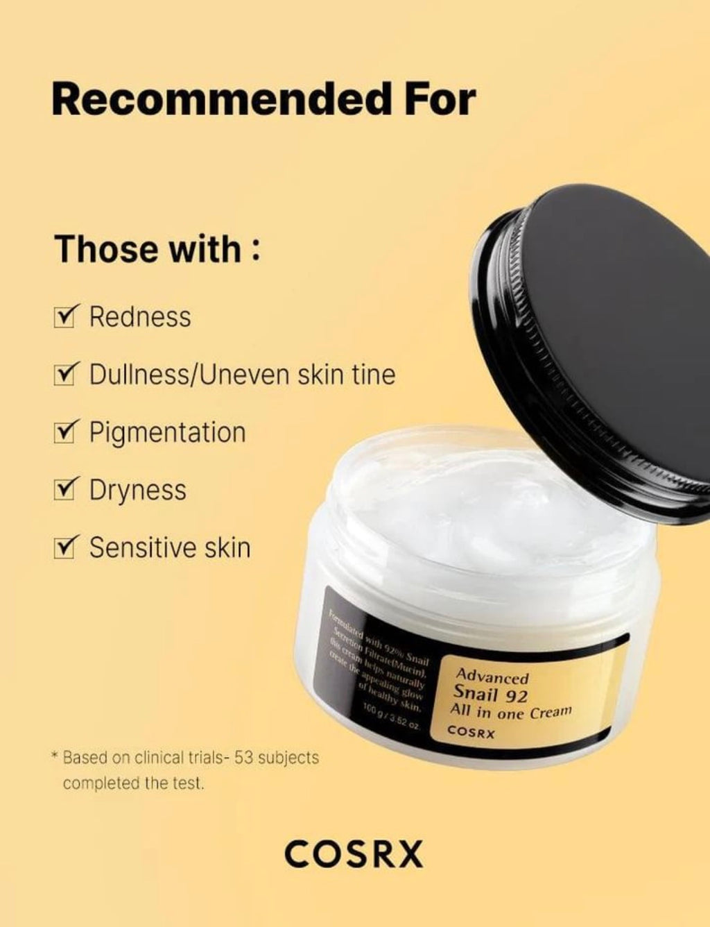 COSRX - Advanced Snail 92 All In One Cream TUBE 100g