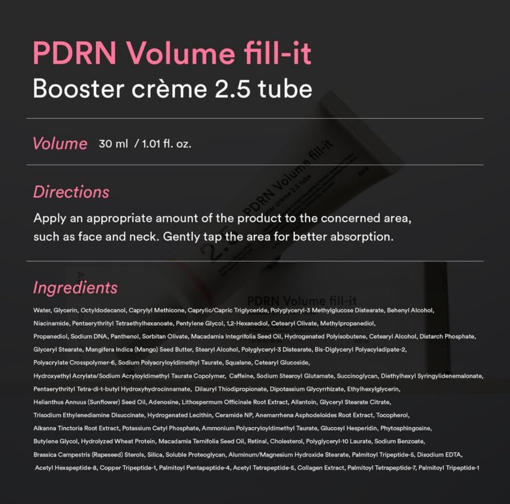 Abib - PDRN Volume Fill-it Booster Crème 2.5 Tube 30ml
