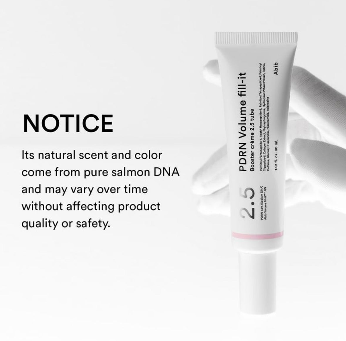 Abib - PDRN Volume Fill-it Booster Crème 2.5 Tube 30ml
