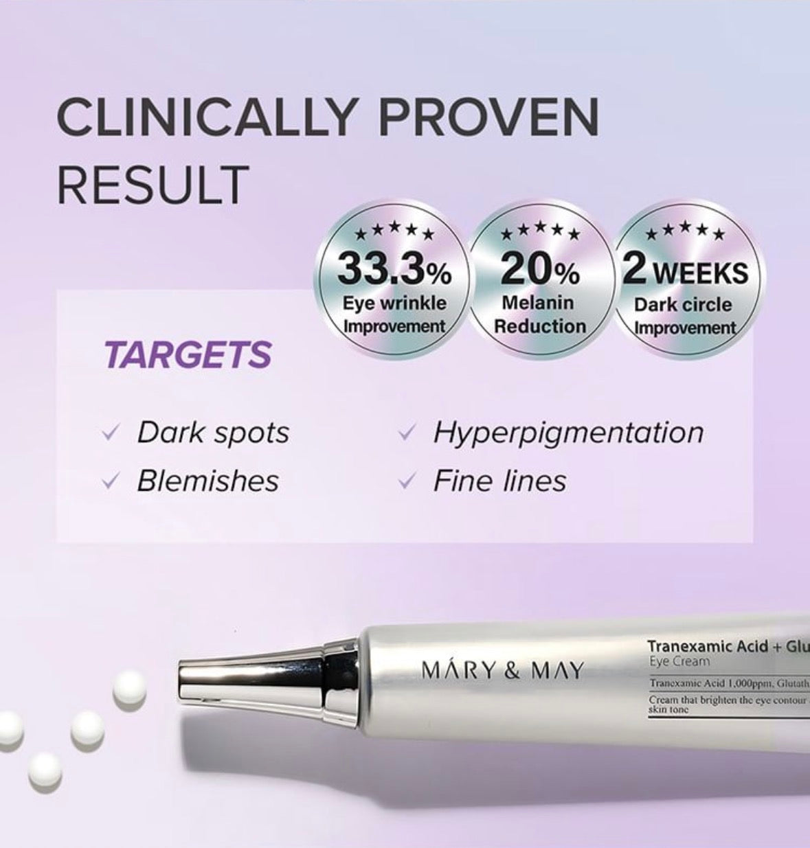 Mary&May - Tranexamic Acid + Glutathione Eye Cream 30g